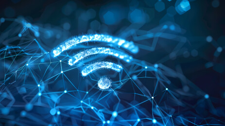 蓝调风格WiFi信号图