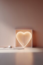 发光的心形装饰灯