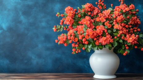 花卉冷调静物场景