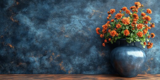 花卉冷调静物场景