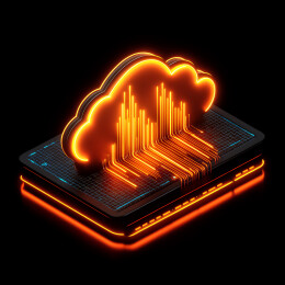 人工智能数据流云盘图标