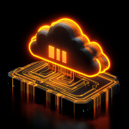 人工智能数据流云盘图标