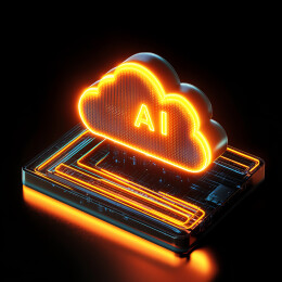 人工智能数据流云盘图标