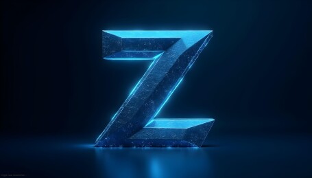 蓝色光影字母Z
