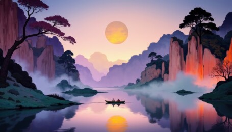 湖光山色间的宁静致远