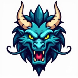 怒吼的青色龙首