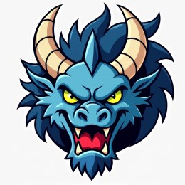 怒吼的青色龙首