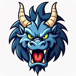 怒吼的青色龙首