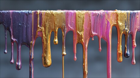 色彩斑斓流漆艺术展示