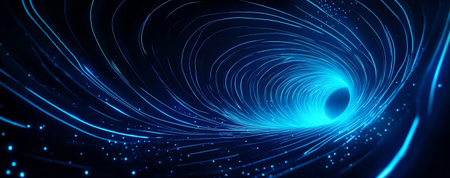 蓝色漩涡虫洞科技背景