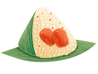 甜粽端午节红枣红豆粽子