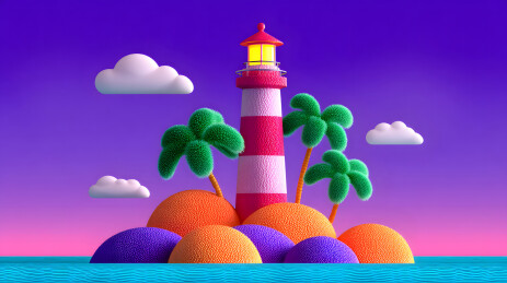 夏季热带海岛3D渲染