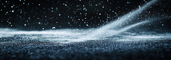 下雪后的海滩