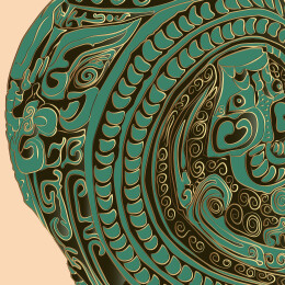 华夏流落海外国宝青铜器鸮尊局部传统纹样