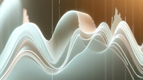 波动的市场趋势图