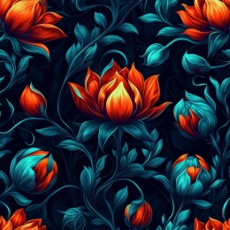 暗夜绽放的火莲