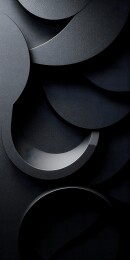 冷调深色弧形几何艺术图