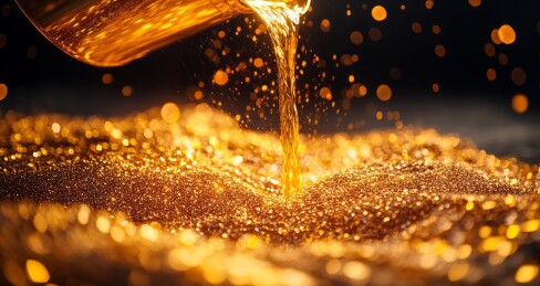 金属溶液浇筑场景