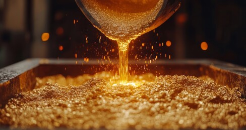 金属溶液浇筑场景