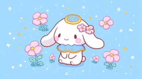 可爱兔兔花田梦境