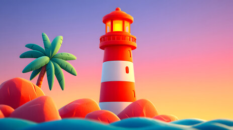 夏季热带海岛3D渲染