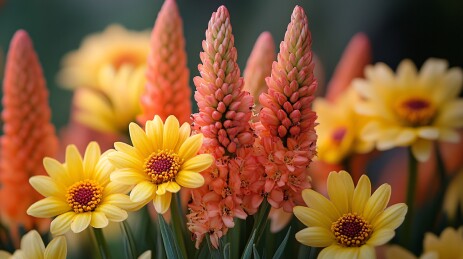 艳丽花卉特写