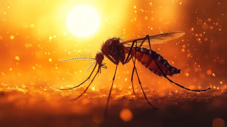 夕阳下的蚊子
