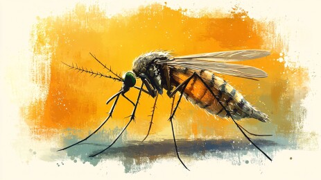 水彩风蚊子插画