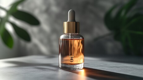 精致金色滴管护肤精油瓶