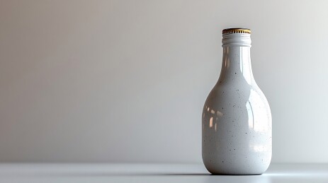 简约白色陶瓷瓶静物图