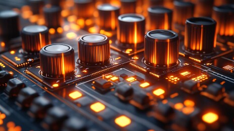 电路板上发光元件特写