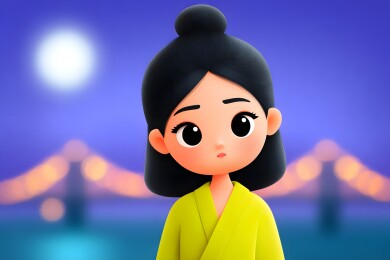 七夕情人节鹊背景插画