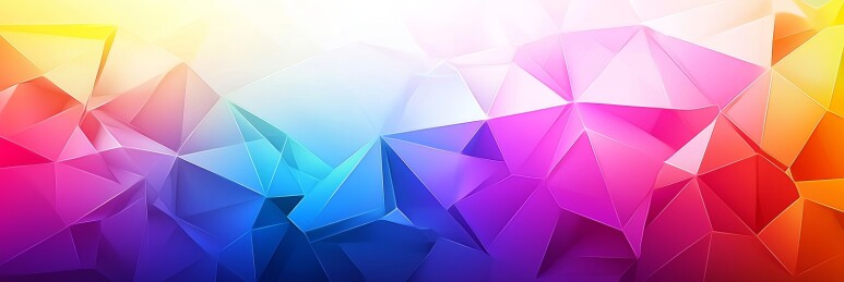 彩色三角几何抽象艺术场景