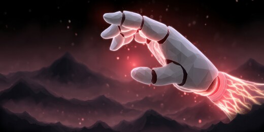 机械手握住红光