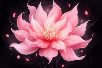 粉红色梦幻花朵
