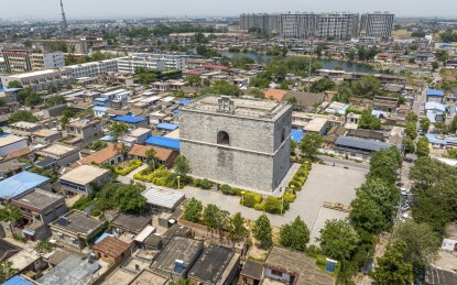 河南省新乡市卫辉市望京楼航拍