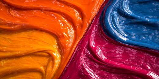 绚丽色彩油墨交融