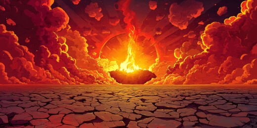 爆炸场景炽热末日场景