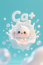 牛奶补钙主题概念插图