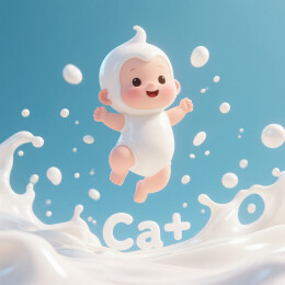 牛奶补钙主题概念插图