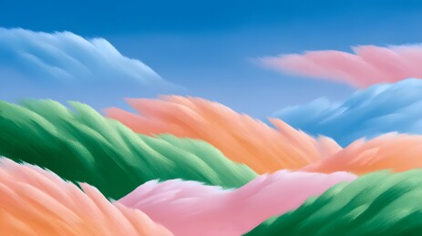 粉彩色调抽象风景水彩画面