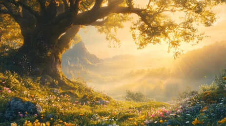 魔法山谷的夏日黎明