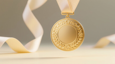 金色荣誉奖牌场景