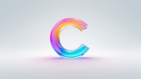 彩色立体字母C画面