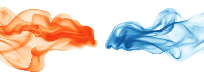 彩色背景下彩色织物的特写镜头