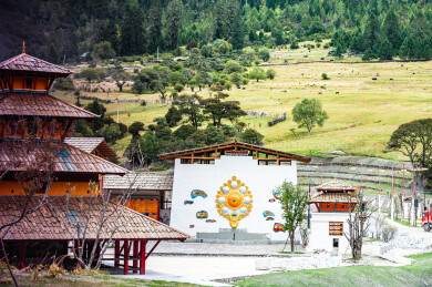 中国西藏林芝市鲁朗镇风光