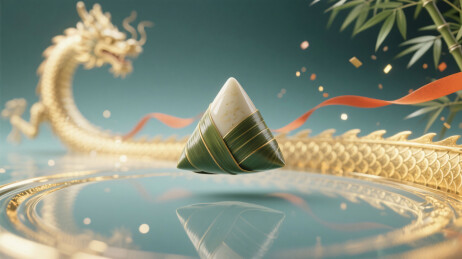 创意端午节玉粽龙舟