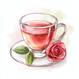 手绘玫瑰花插画