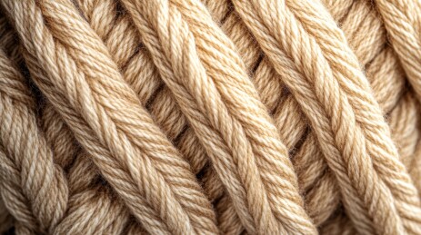 棕色背景下的毛线堆特写