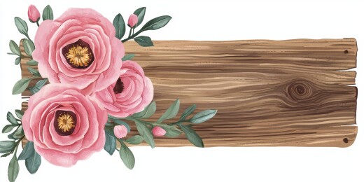 木牌花卉田园风装饰场景